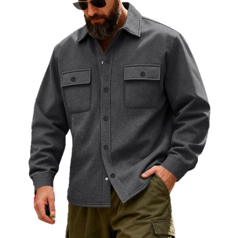 Herren nan robuste Overshirt Jacke mit aufgesetzten Brusttaschen und wärmendem Futter Shop Nory
