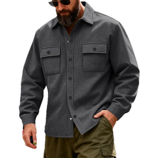Herren nan robuste Overshirt Jacke mit aufgesetzten Brusttaschen und wärmendem Futter Shop Nory