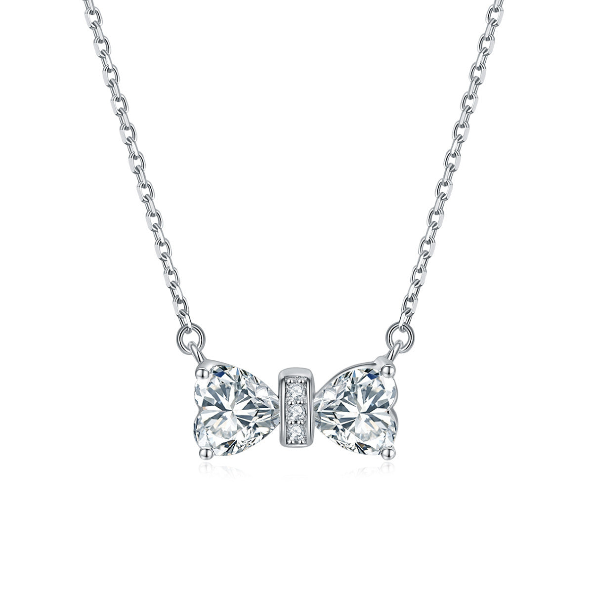 Damen Anhänger mit funkelndem Zirkonia-Rahmen und eleganter Kettenstruktur Shop Nory