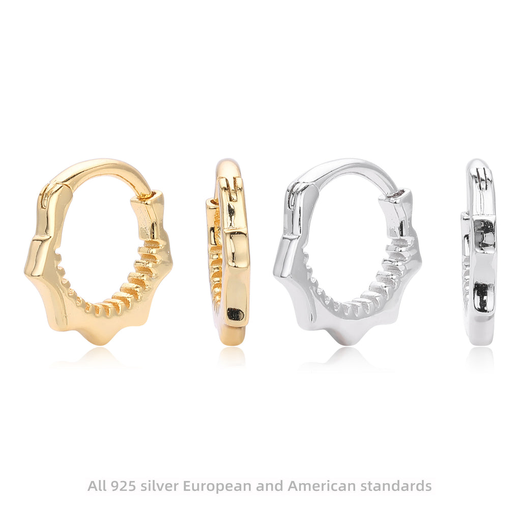 Damen Ohrstecker im modernen Zickzackdesign aus hochwertigem 925 Sterlingsilber Shop Nory