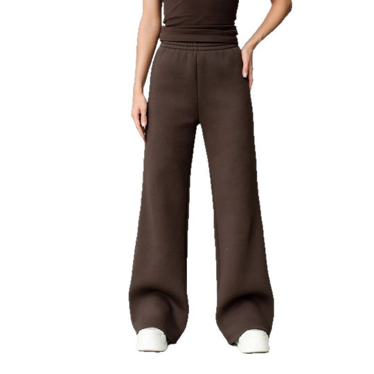 Damen nan fließende Palazzo-Loungehose mit extra weitem Bein elastischem Komfortbund und dezenten Eingrifftaschen Shop Nory
