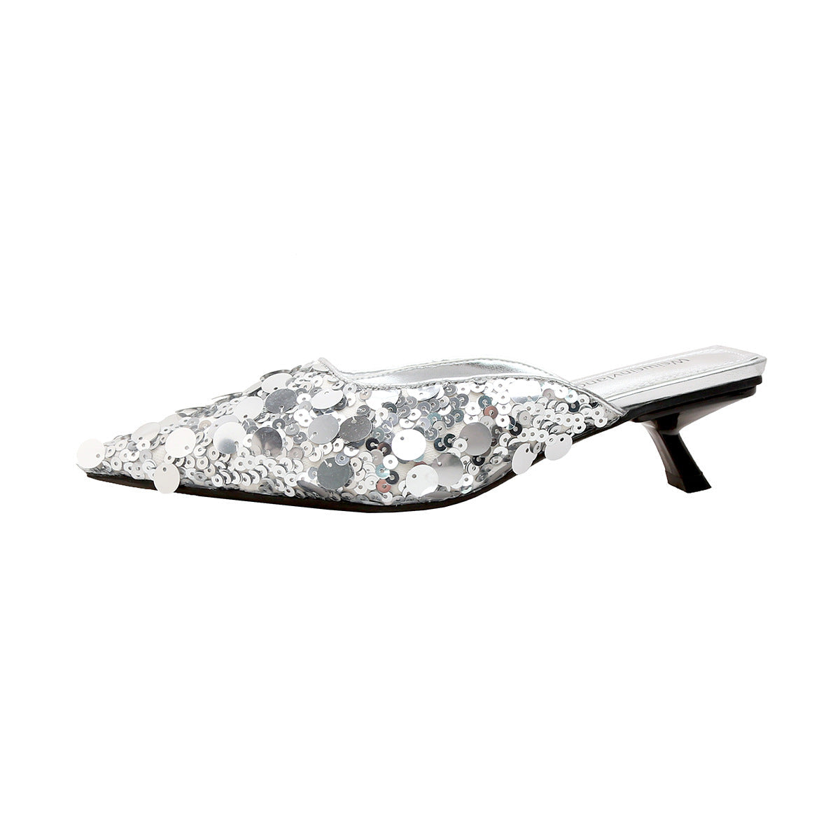 Damen glamouröse Pantolette mit glitzernden Pailletten Shopnory