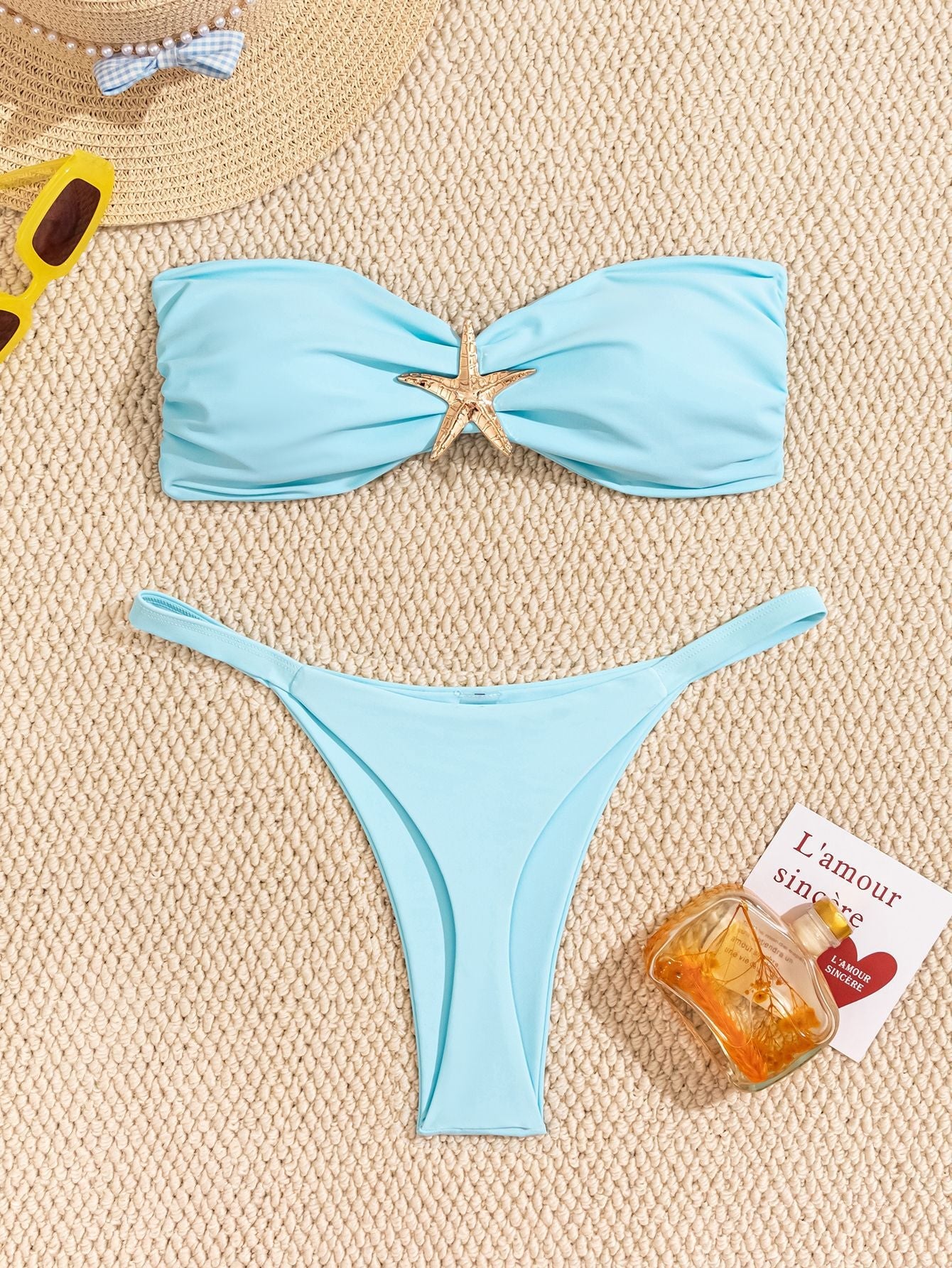 Damen Bandeau-Bikini mit elegantem Verschluss und modischem Design