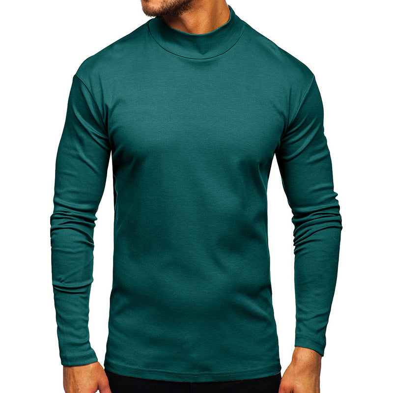 Herren Langarmshirt mit Stehkragen aus hochwertigem Material