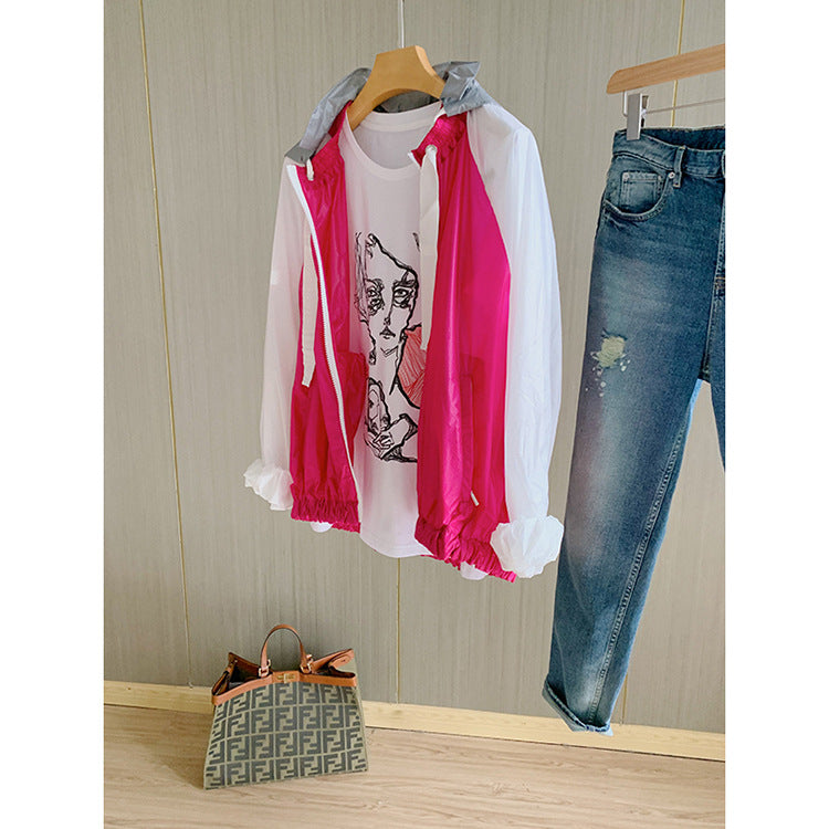 Damen Sportliche Übergangsjacke mit Kapuze Shop Nory