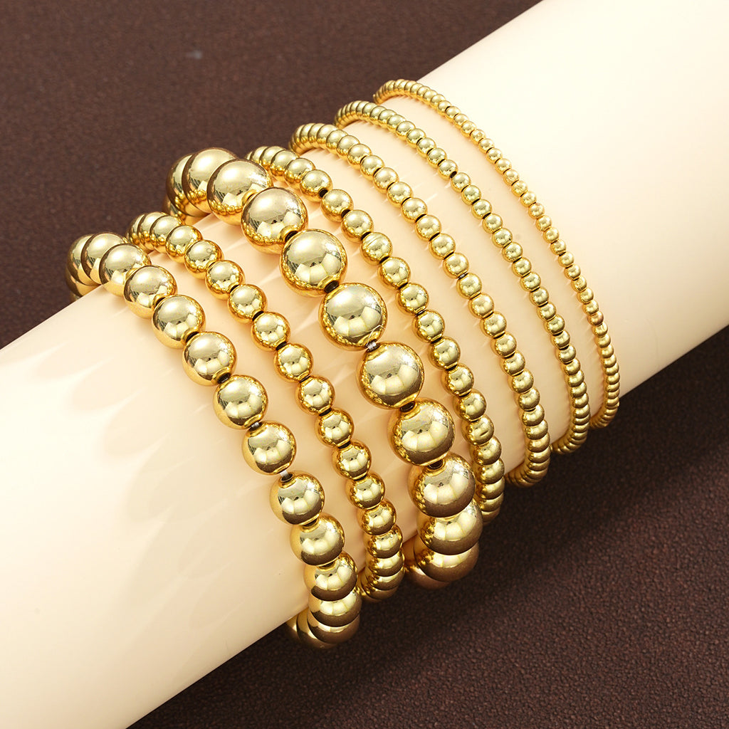 Damen Perlenarmband-Set mit funkelnden und variierenden Größen Shop Nory