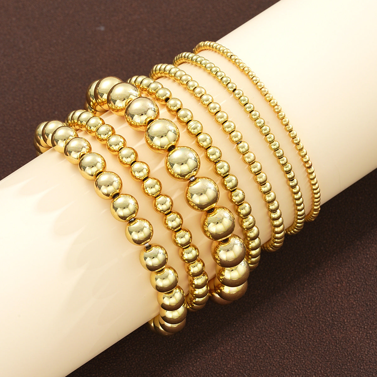 Damen Perlenarmband-Set mit funkelnden und variierenden Größen Shop Nory