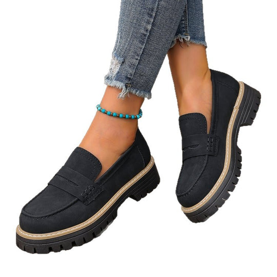 Damen Plateau-Loafer mit profilierter Gummisohle und Mokassin-Detail Shop Nory
