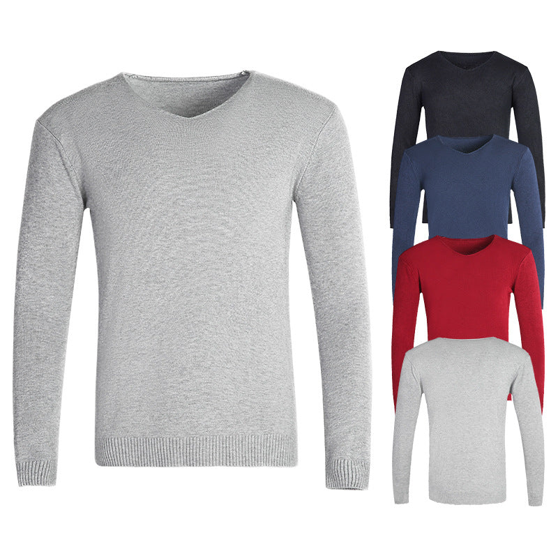 Herren klassischer V-Ausschnitt Pullover