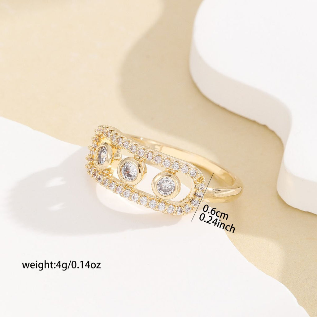 Damen schicker Ring mit funkelnden Zirkonia Shop Nory