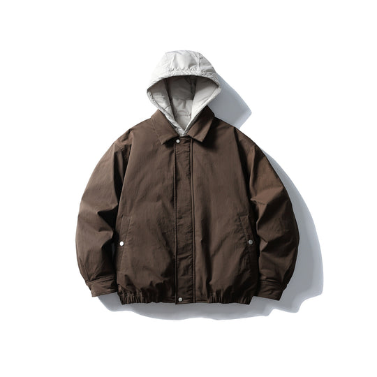 Herren Wattierte Übergangsjacke mit kontrastierender Kapuze und elastischem Saum Shop Nory