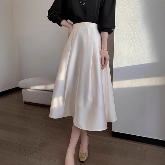 Damen Elegante und fließende Midikleid Shop Nory