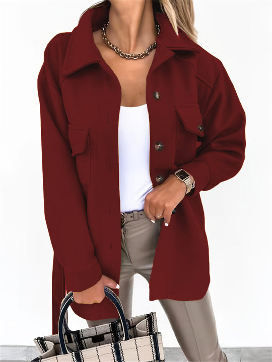 Damen Oversize-Hemdenjacke mit aufgesetzten Klappentaschen Shop Nory