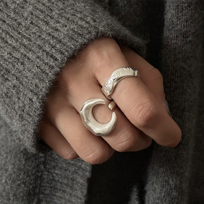 Damen Kreativer und stilvoller Ring mit Mond-Design Shop Nory