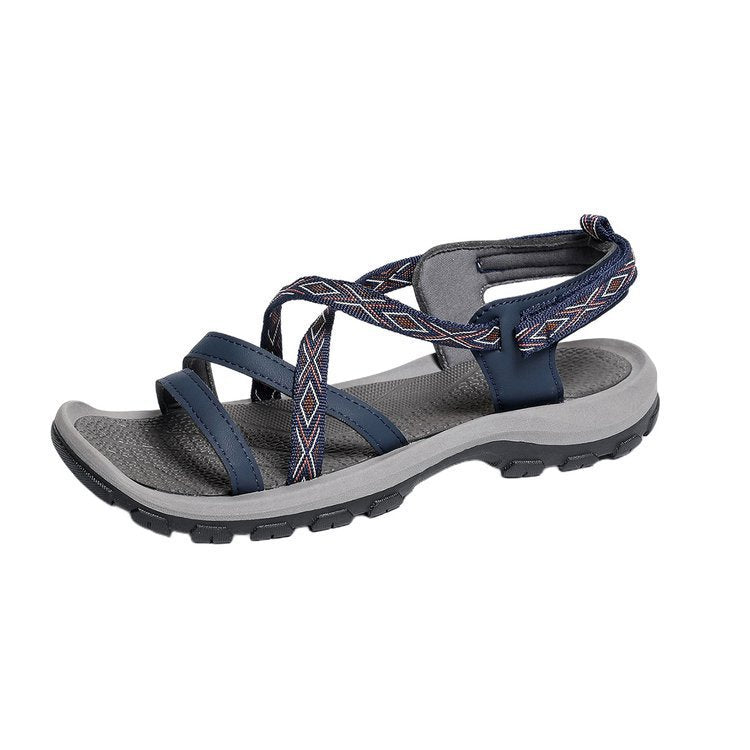 Damen Sportliche Trekking-Sandalen mit verstellbarem Riemen und gepolsterter Sohle