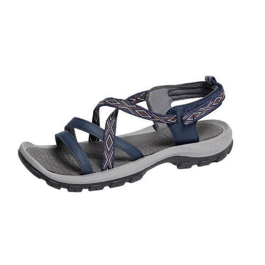Damen Sportliche Trekking-Sandalen mit verstellbarem Riemen und gepolsterter Sohle