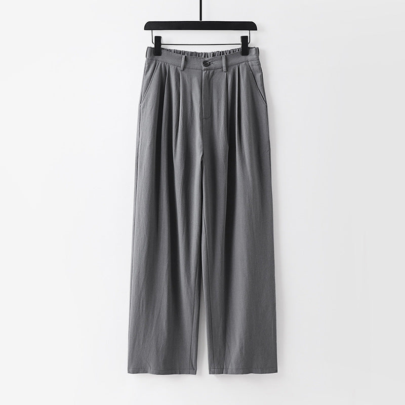 Damen weite Hose mit hoher Taille und Bundfalten Shop Nory