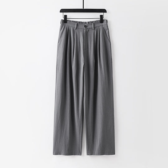 Damen weite Hose mit hoher Taille und Bundfalten Shop Nory
