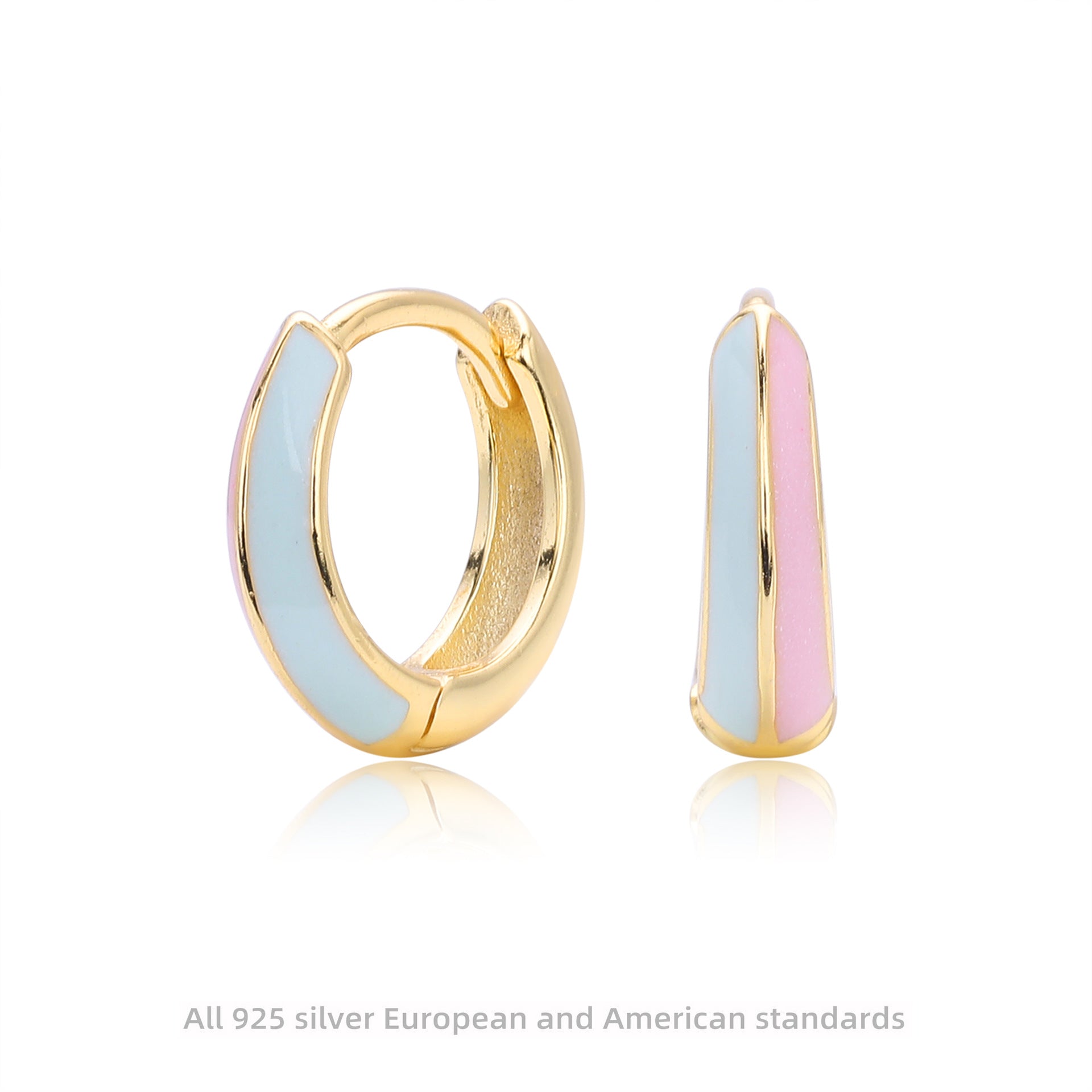 Damen Creolen mit farbigem Emaille-Akzent Shop Nory