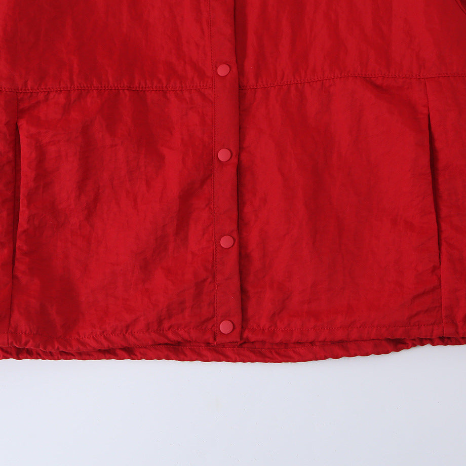 Damen Boxy-Übergangsjacke mit Stehkragen und Druckknopfleiste Shop Nory