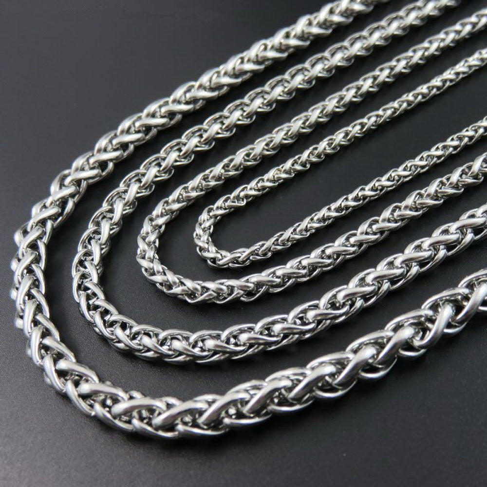 Damen Edelstahl Halskette mit geflochtenem Design Shop Nory