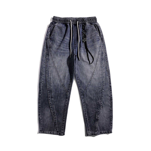 Damen Jeans-Jogger mit elastischem Bund, Ziernähten und Karabiner‑Detail Shop Nory
