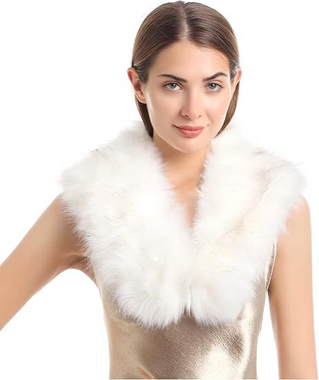 Damen Luxuriöse Kunstpelz-Stola im Loop-Design mit voluminösem Schalkragen Shop Nory