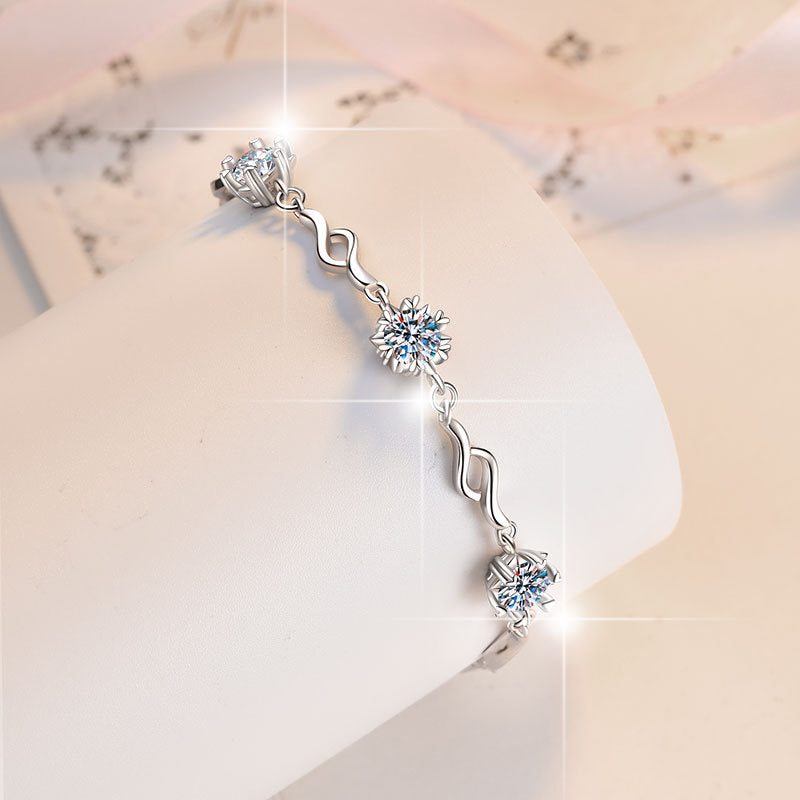 Damen glamouröses Armband mit funkelnden Kristallen Shop Nory