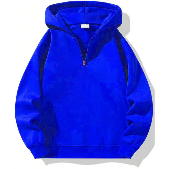 Herren sportlicher Kapuzenpullover mit halbem Reißverschluss