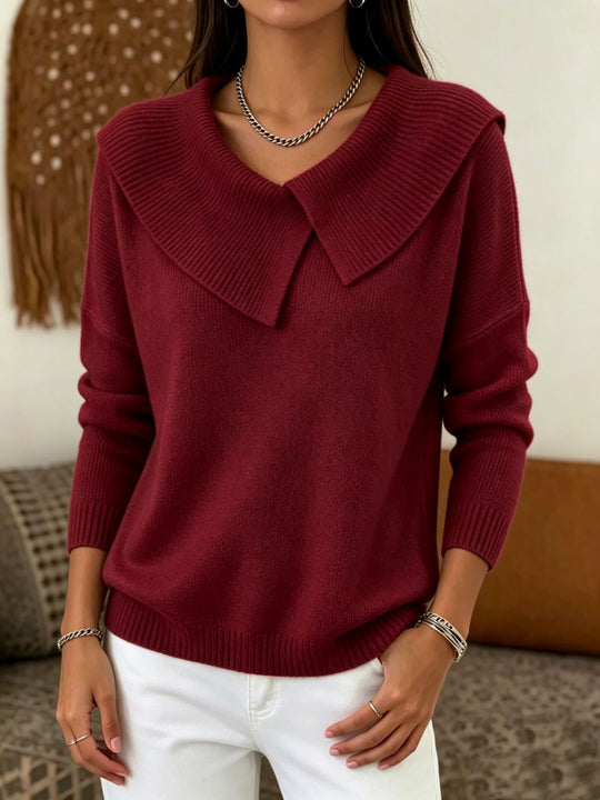 Damen Oversized Rollkragenpullover mit asymmetrischem Schalkragen Shop Nory