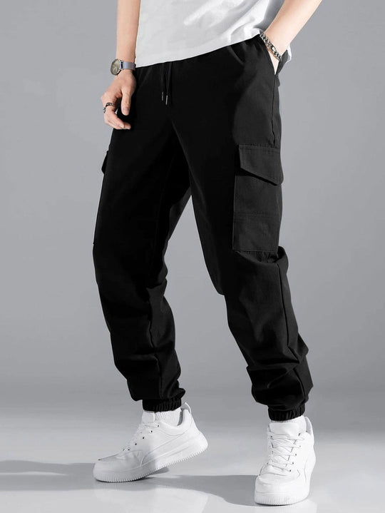 Herren Cargo-Hose mit elastischem Bund und multifunktionalen Taschen