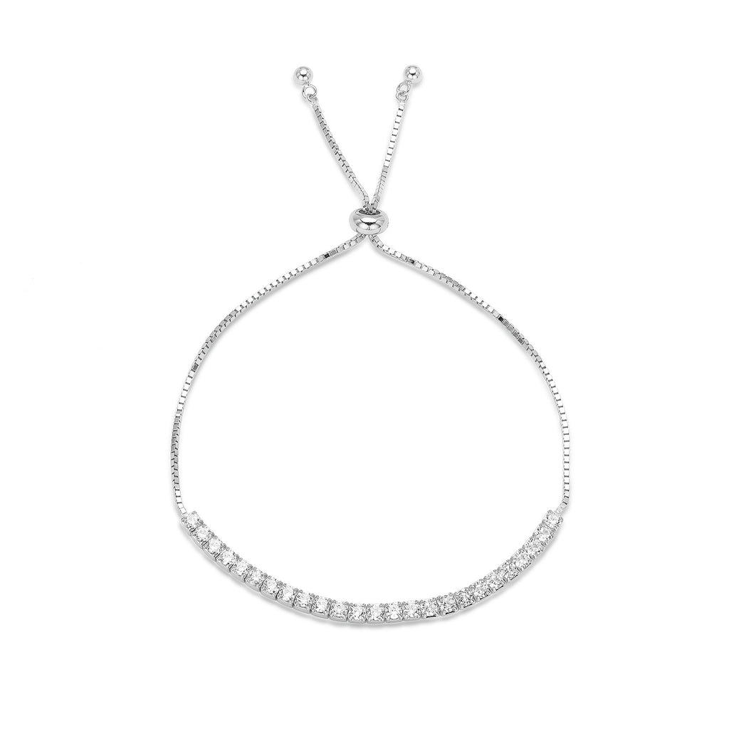 Damen Zartes Armband mit funkelnden Zirkonsteinen aus 925 Sterling Silber Shop Nory