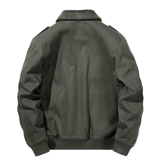 Herren Pilotenblouson mit Sherpa-Futter, Schulterklappen und Reißverschluss Shop Nory