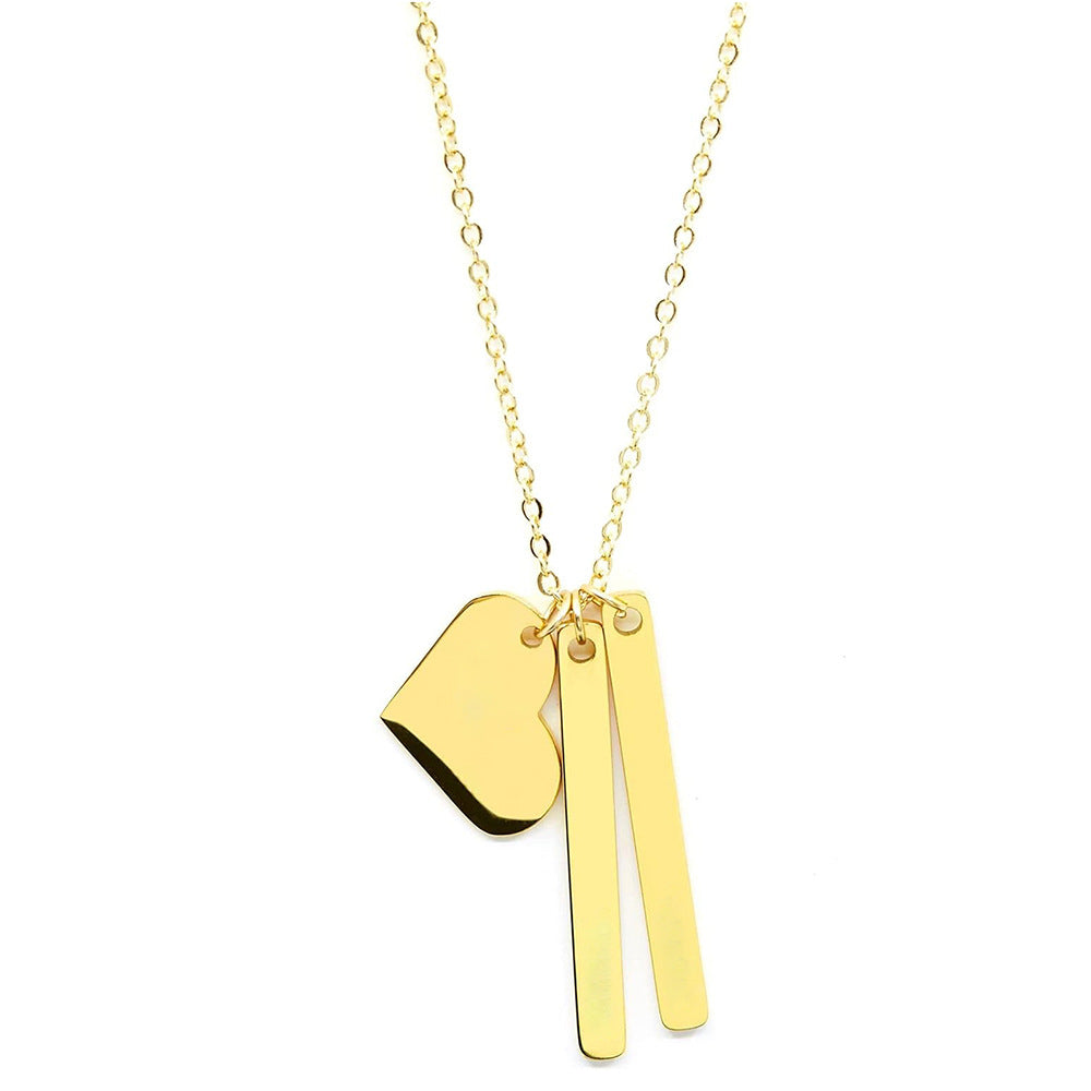 Damen Halskette mit personalisierbarem Herz- und Anhänger-Set Shop Nory