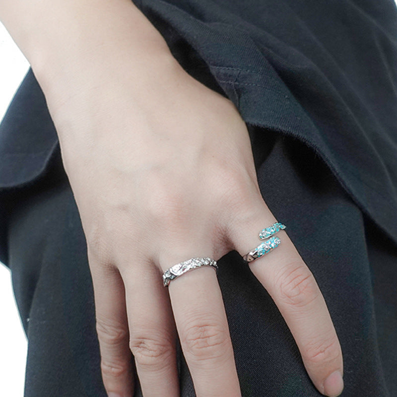 Damen Offener Ring mit kunstvollem Strukturdesign und funkelnden Details Shop Nory