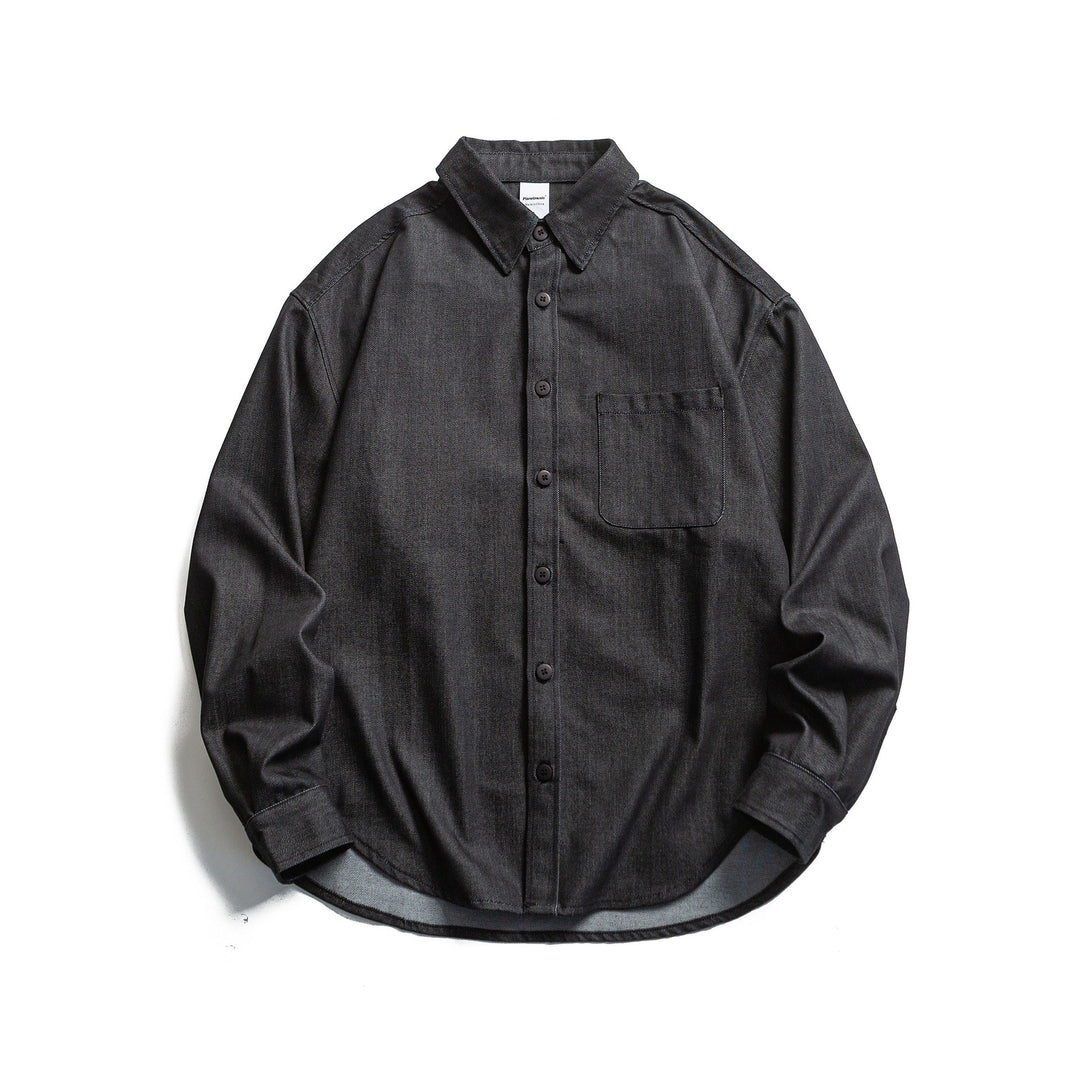 Herren Boxy Hemdjacke aus robustem Twill mit abgerundetem Saum Shop Nory