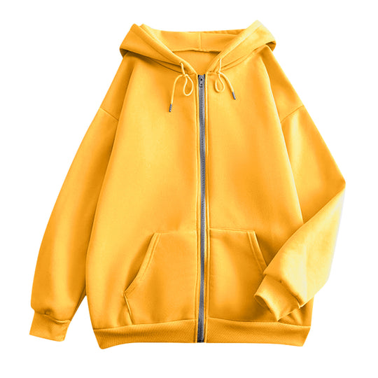 Unisex nan extraweiche oversized Zip-Hoodie mit Kängurutaschen, Kapuze mit Kordelzug und gerippten Bündchen Shop Nory