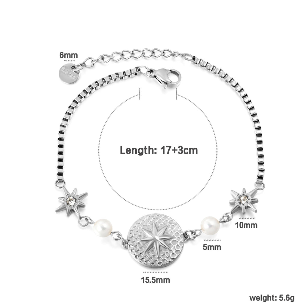 Damen Armband mit funkelndem Sternenanhänger und verstellbarem Design Shop Nory