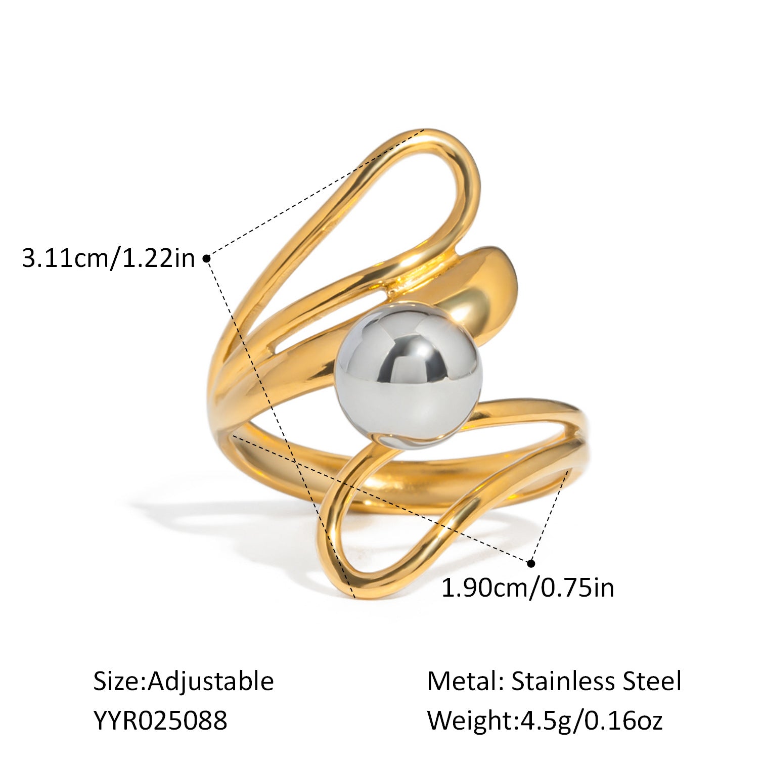 Damen trendiger Statement-Ring Shop Nory