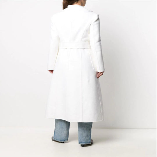 Damen Bodenlanger Wickelmantel aus Woll‑Kaschmirmix mit breitem Schalkragen und großen Pattentaschen Shop Nory