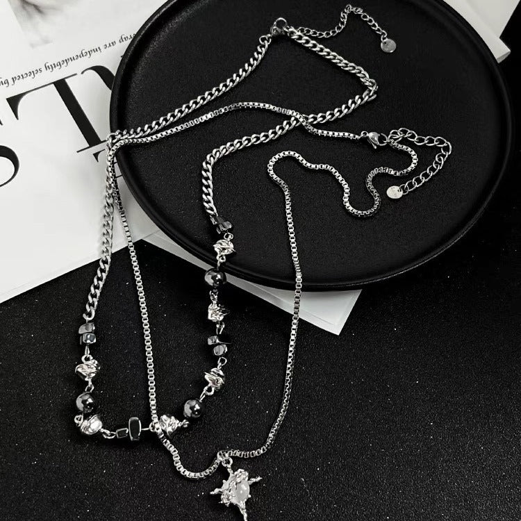 Damen mehrlagige Halskette mit kunstvollen Anhängern und exquisiten Details Shop Nory