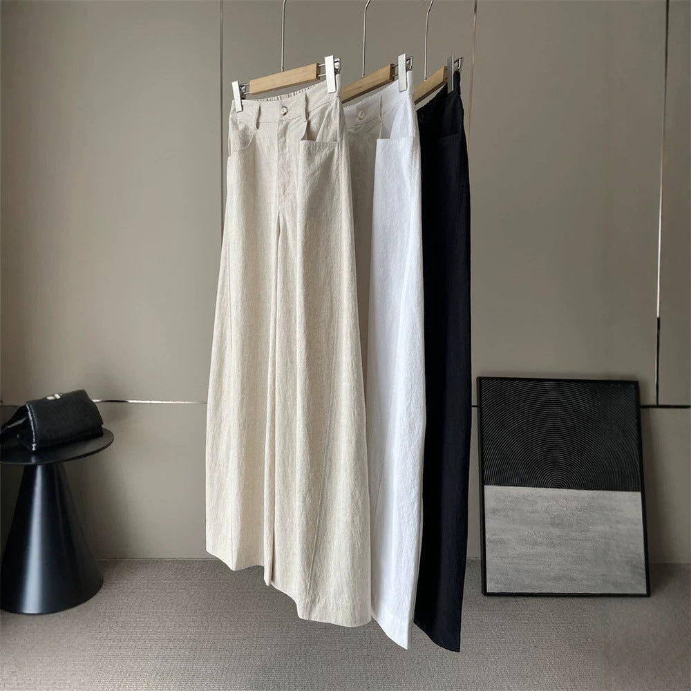 Damen Weite Leinenhose Shop Nory 1789268742