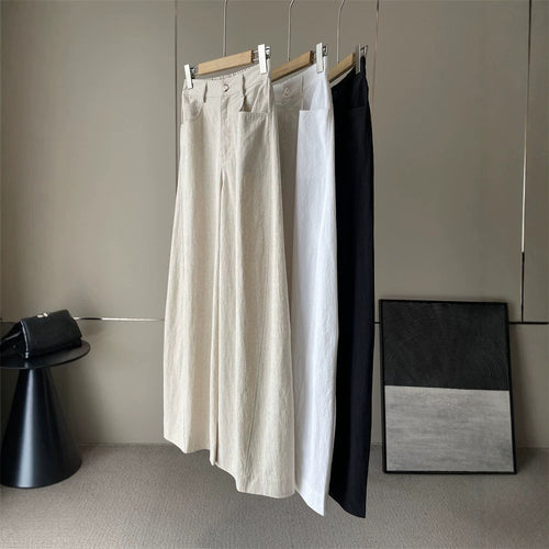 Damen Weite Leinenhose Shop Nory 1789268742