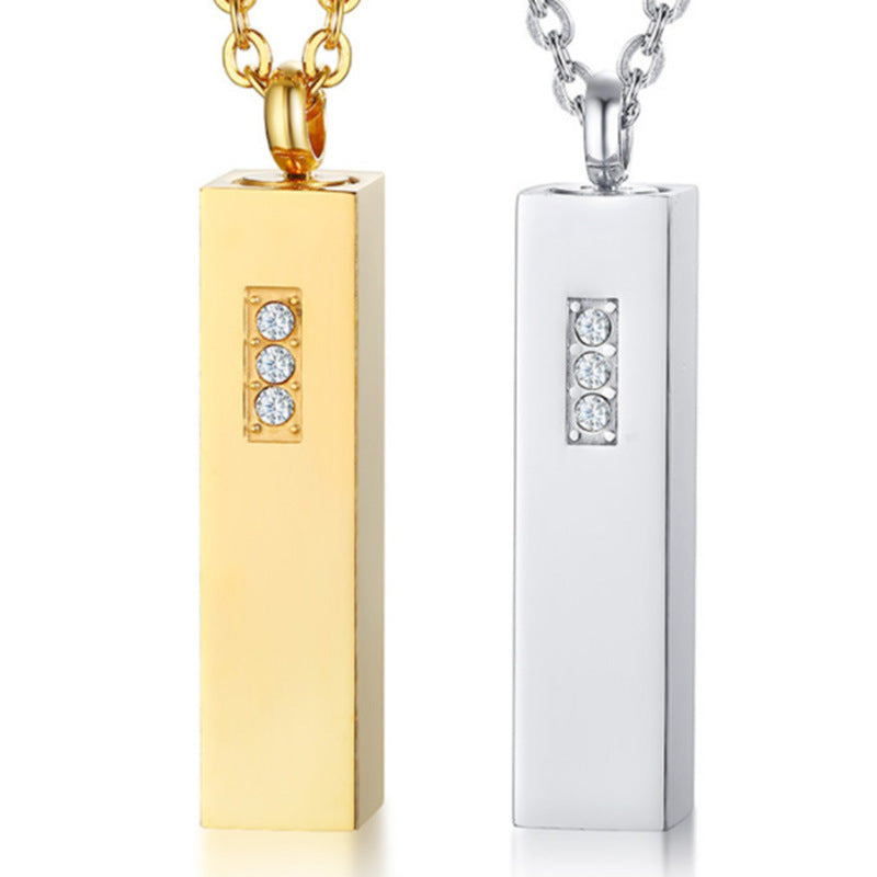 Damen Eleganter Edelstahl Anhänger mit Kristallverzierung Shop Nory
