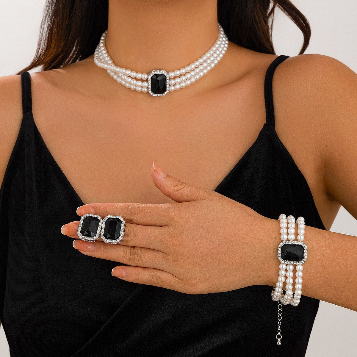 Damen Schmuckset mit Perlen Shop Nory