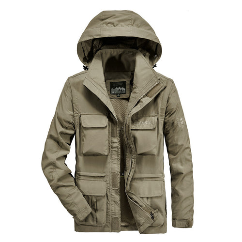 Herren Feldparka mit abnehmbarer Kapuze, atmungsaktivem Meshfutter und vielseitigen Fronttaschen Shop Nory