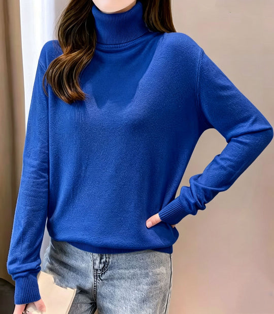 Damen Rollkragenpullover mit überschnittener Passform und gerippten Bündchen Shop Nory