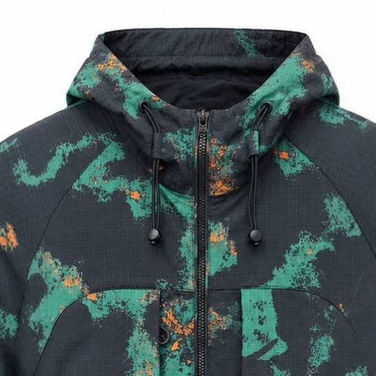 Herren Technische Camouflage-Outdoorjacke mit Kapuze, Ripstop und Multifunktionstaschen Shop Nory