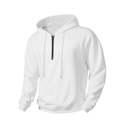 Herren nan Halbzip-Kapuzenpullover aus Baumwollmix mit Kordelzug und elastischen Rippbündchen Shop Nory