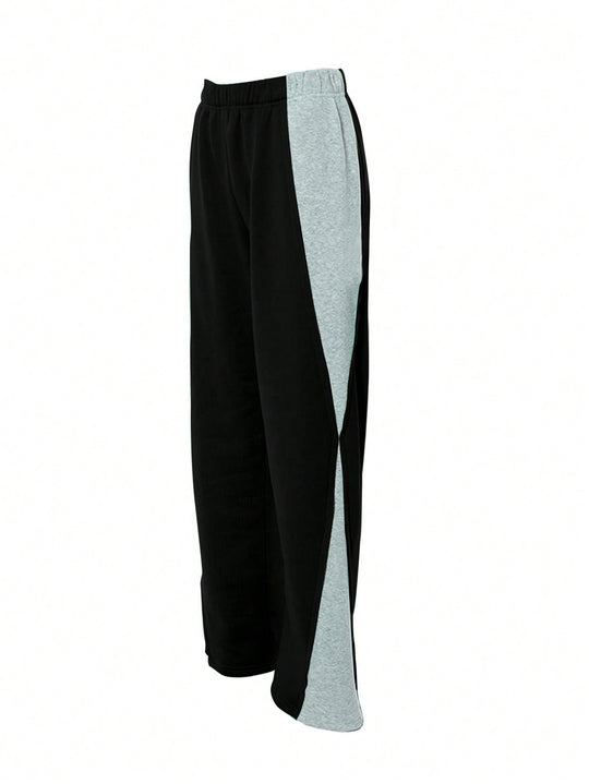 Damen Sportive Jogginghose mit seitlichem Schlitz und Kontrast-Einsatz Shop Nory